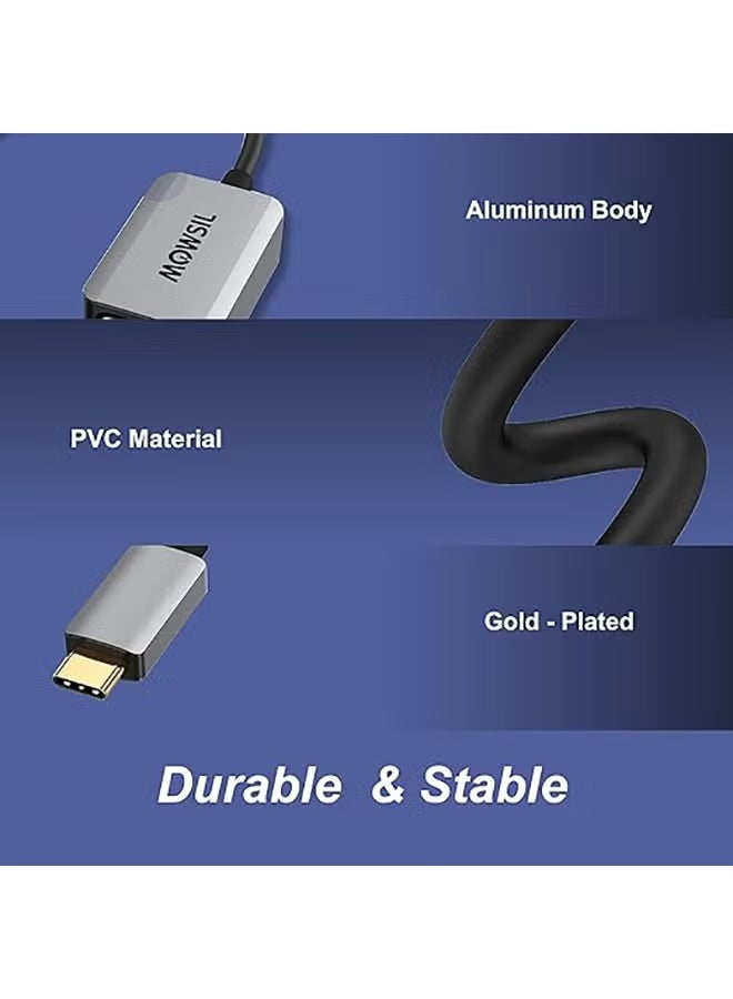 MOWSIL محول USB C إلى DisplayPort 4K 60Hz، محول Type-C إلى DP لجهاز MacBook Pro، iPad Pro، iPhone 15، سلسلة Galaxy S، Surface، XPS – دعم VR و UHD Monitor - Image 4